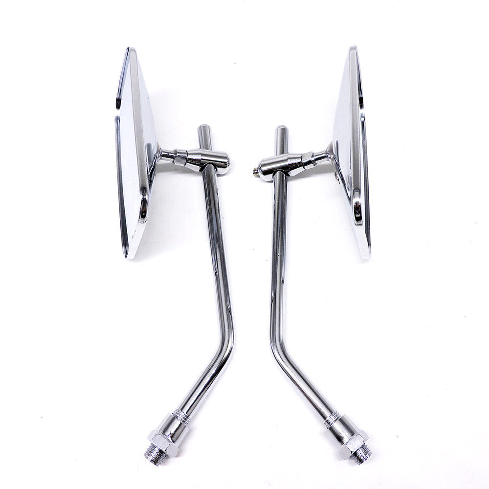 adjustable chrome motorcycle handlebar rearview mirrors with universal clamp mounts Bowlift