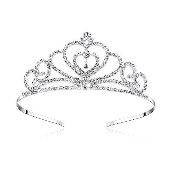 Women Glamorous Crystal Tiara Bowlift