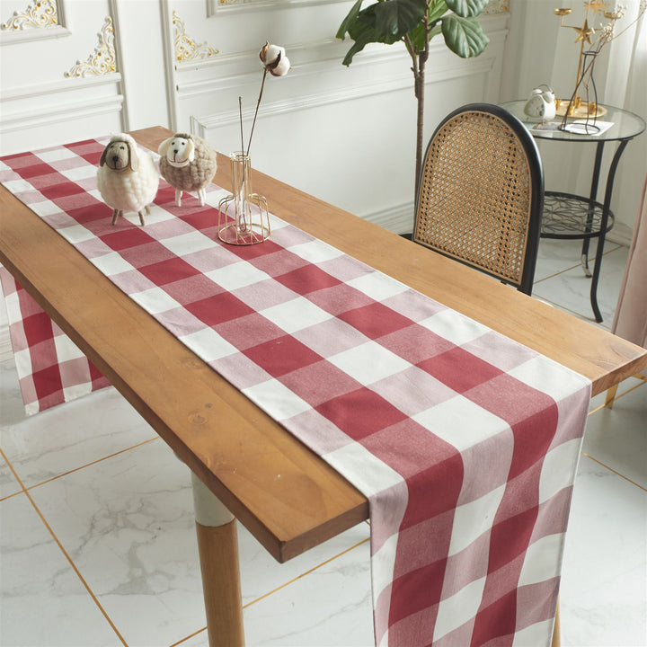 Gingham Check Table Runner