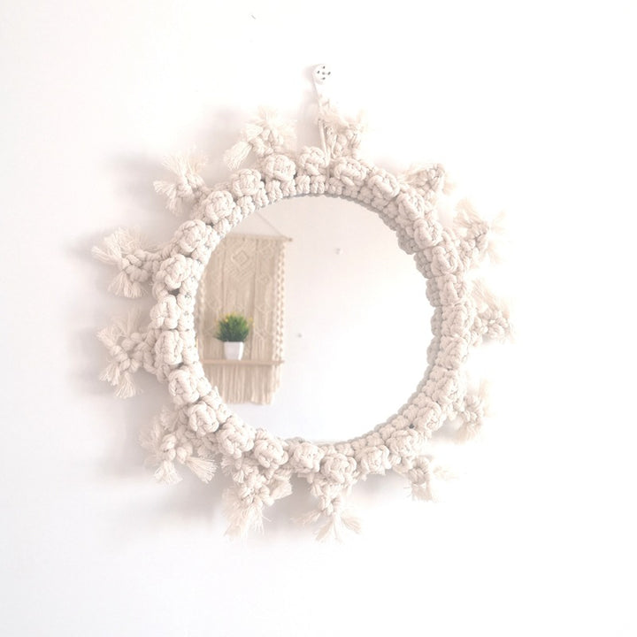 Decorative Macrame Wall Mirror Bowlift