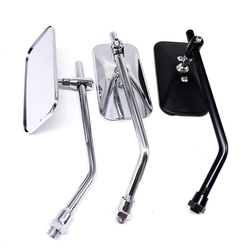 adjustable chrome motorcycle handlebar rearview mirrors with universal clamp mounts Bowlift