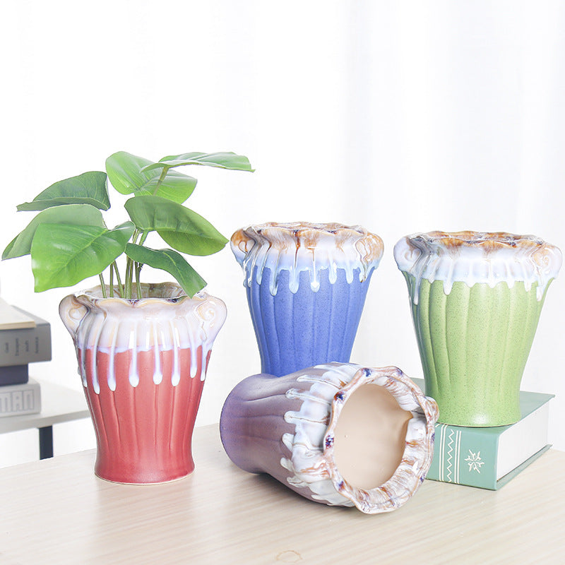 Artistic Ceramic Planter Bowlift