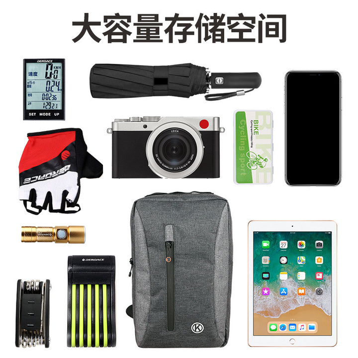 waterproof handlebar commuter bag with quick-attach straps and vertical zip pocket Bowlift