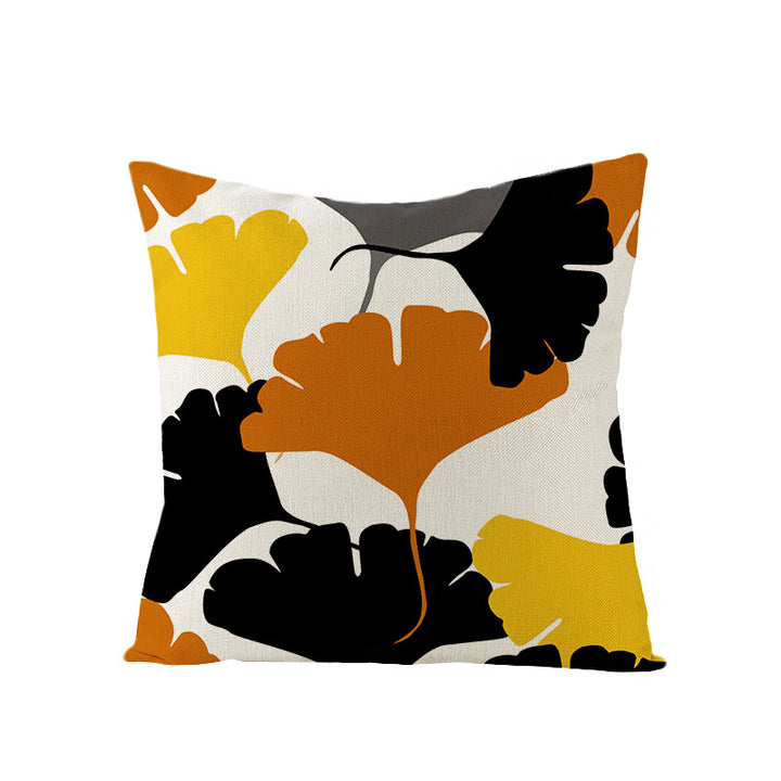 Modern Mid-Century Triangle Pattern Linen Cushion Cover with Concealed Zip