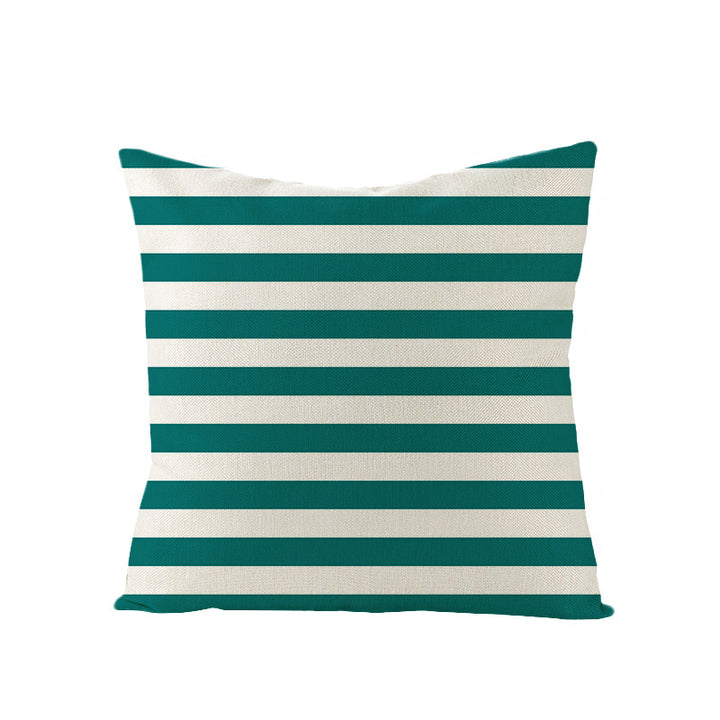Modern Mid-Century Triangle Pattern Linen Cushion Cover with Concealed Zip