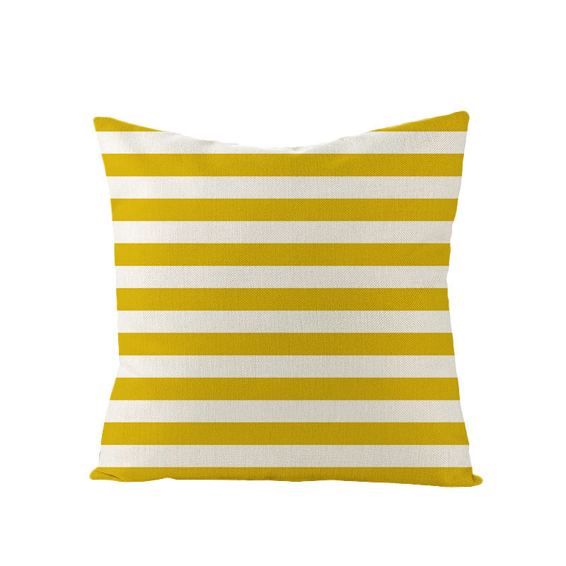 Modern Mid-Century Triangle Pattern Linen Cushion Cover with Concealed Zip