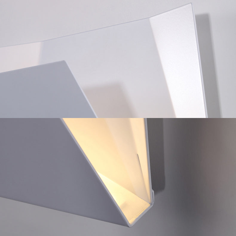 BowLift | Geometric Metal Wall Light Simple Style LED White Wall Light in Warm/White Light for the Bedroom
