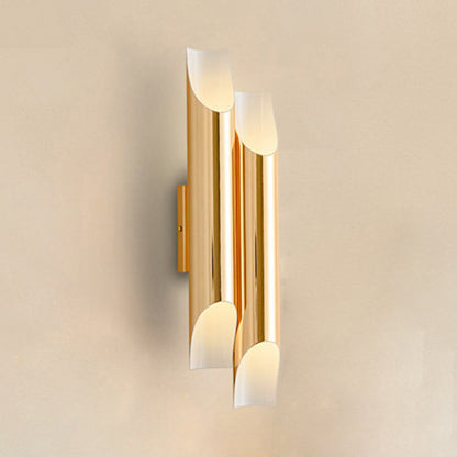 BowLift | Gold/Black/White Tube Wall Lamp Wall Light Modern Style 2/4 Lights Metal Wall Mounted Lamp for Living Room