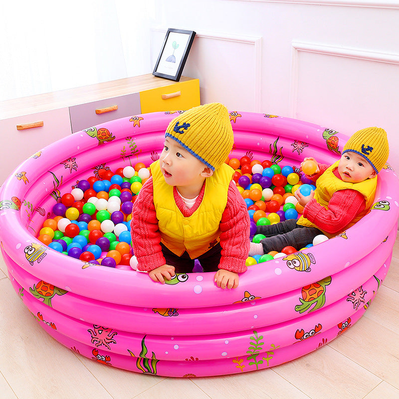 Women's Inflatable Children's Swimming Pool with Fun Sea Motifs Bowlift