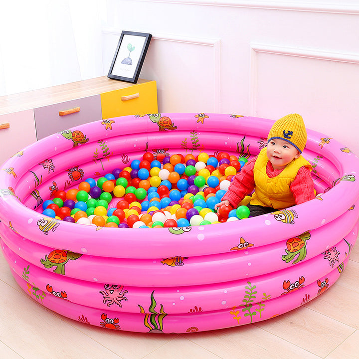 Women's Inflatable Children's Swimming Pool with Fun Sea Motifs Bowlift