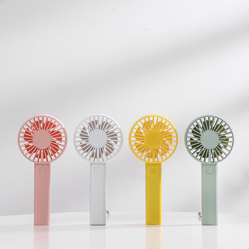 Unisex portable battery-operated mini hand fan with one-button operation and protected fan grill Bowlift