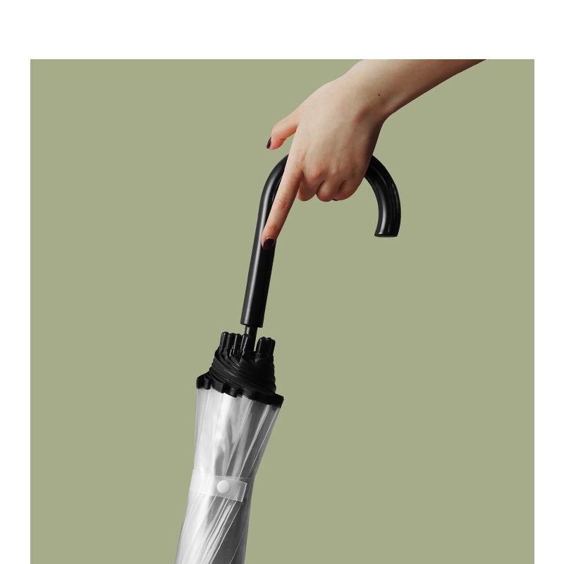 Ladies transparent wind and rain umbrella Bowlift