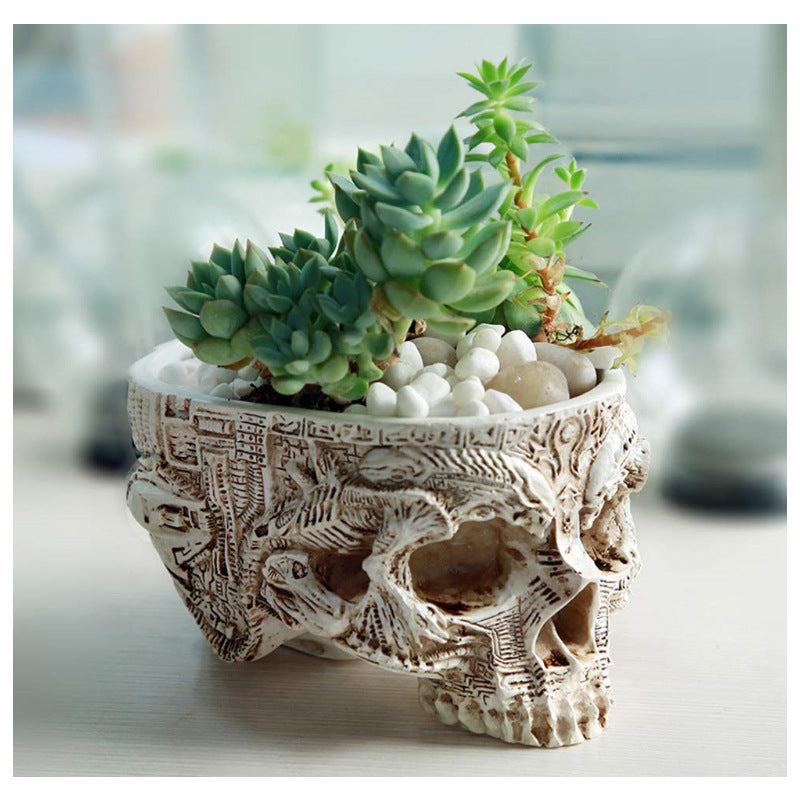 Decorative Skull Planter
