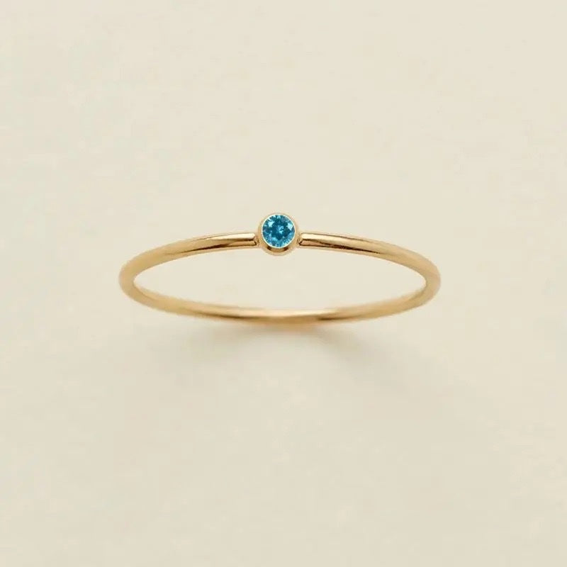 BowLift | Dainty Birthstone Ring