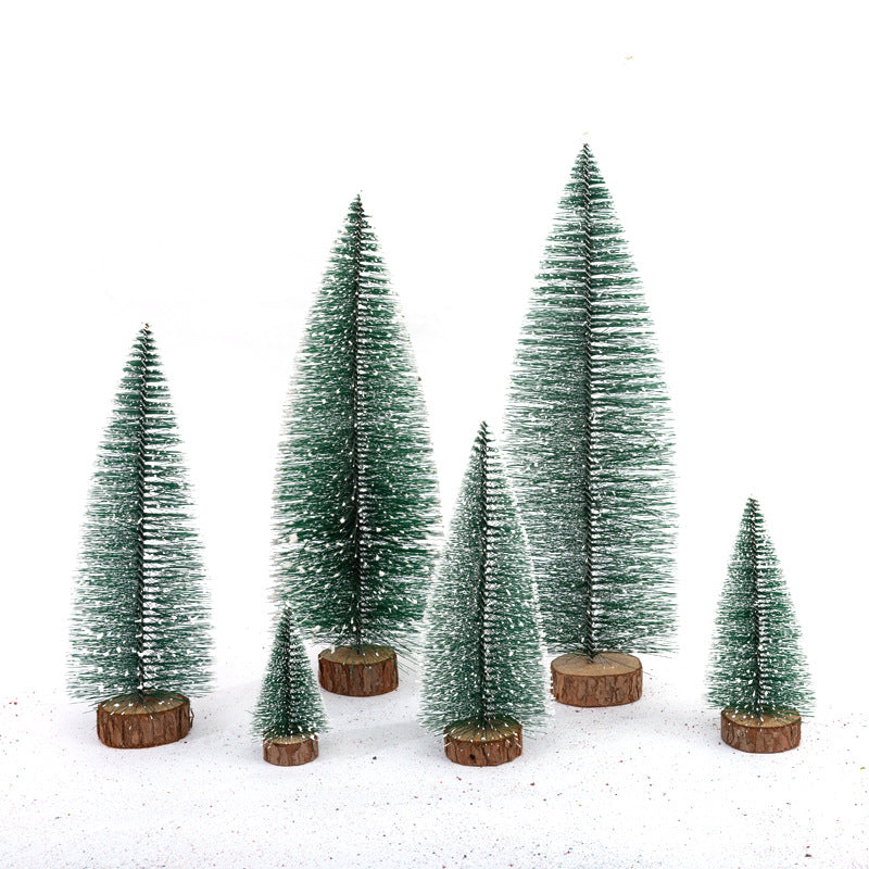 Mini Christmas tree with snow effect
