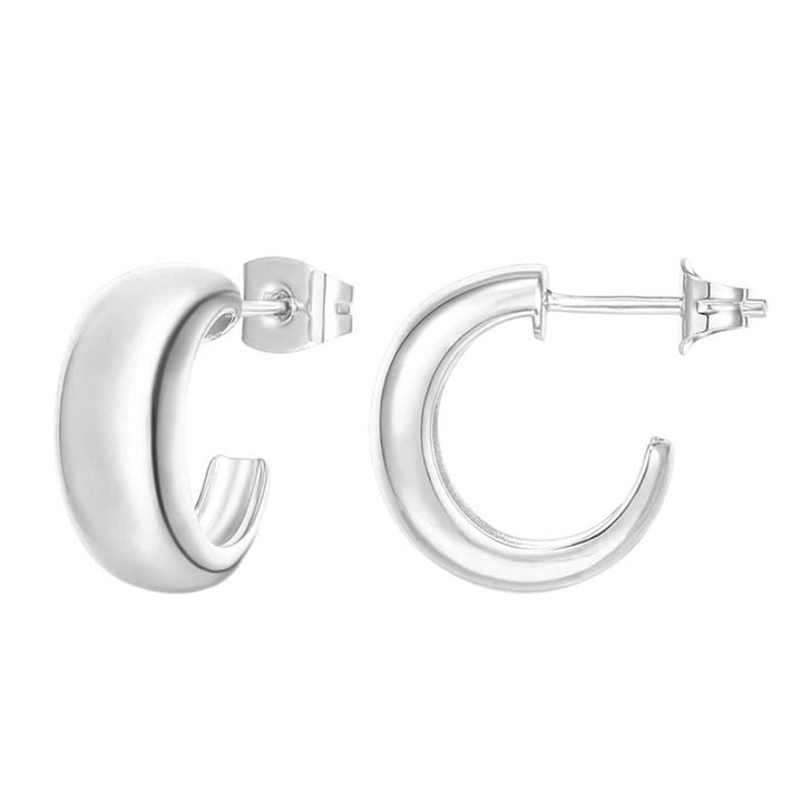 Crescent moon earrings made of stainless steel