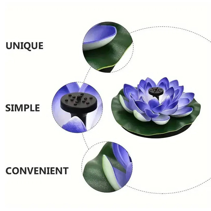 BowLift | Lotus-shaped solar fountain pond decoration