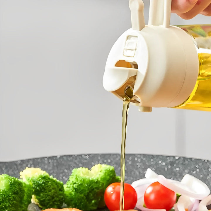 2-in-1 Olive Oil Dispenser and Sprayer for Cooking, Salad, Frying and BBQ Bowlift