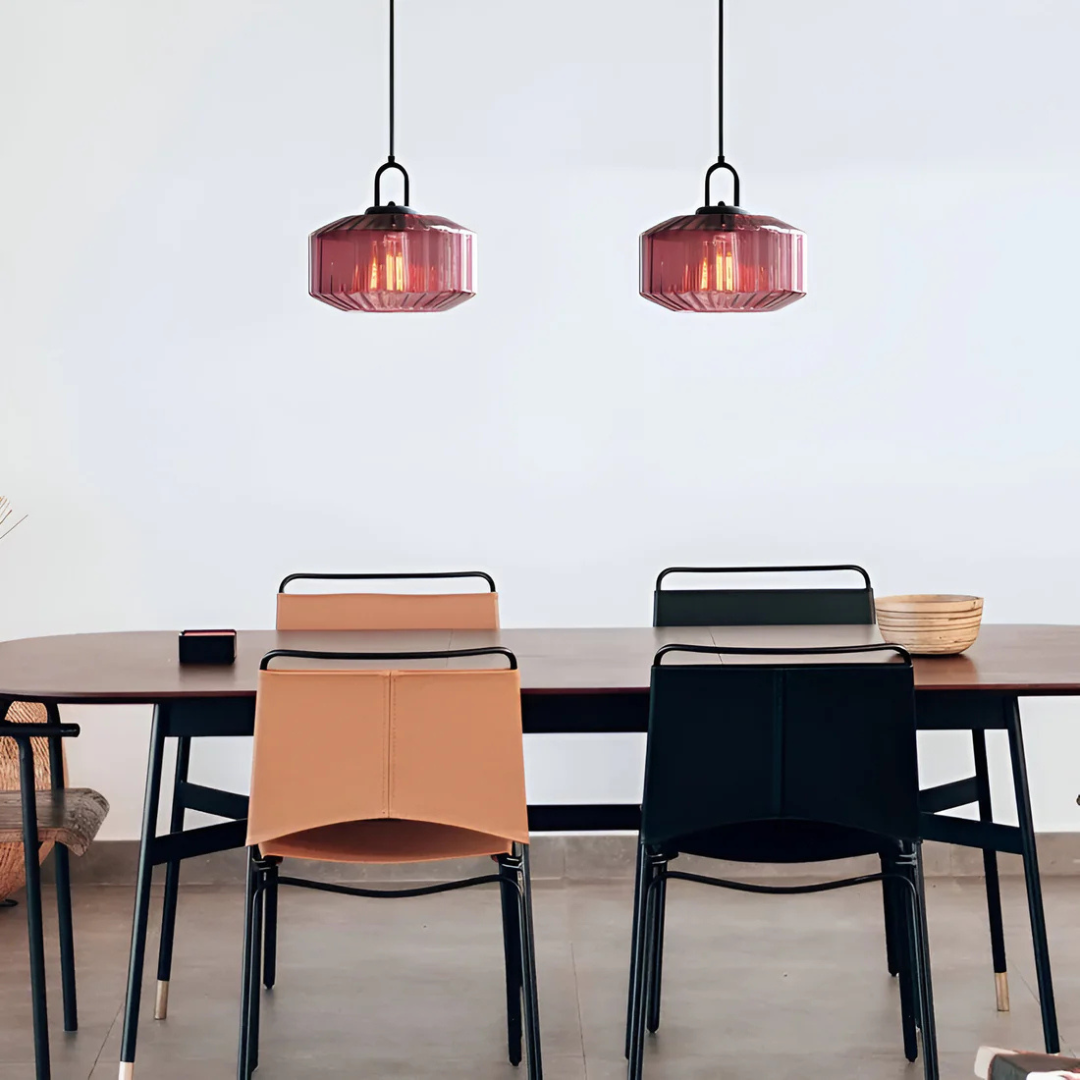 BowLift | Retro Colored Glass Pendant Lamp