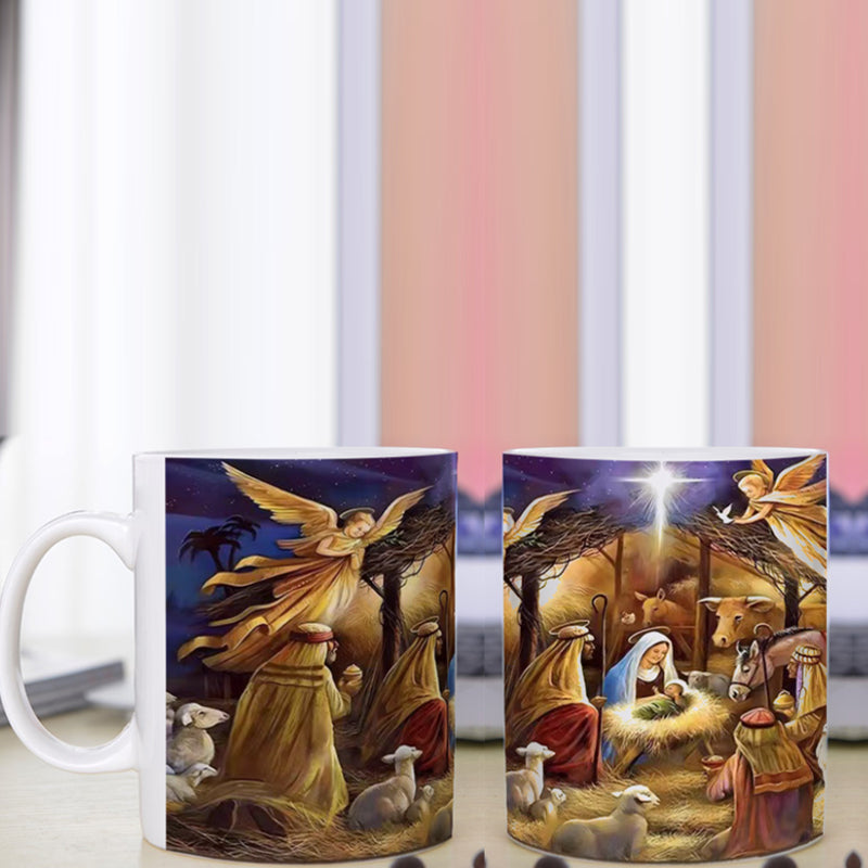 BowLift | Vintage Christmas Nativity Scene Mug