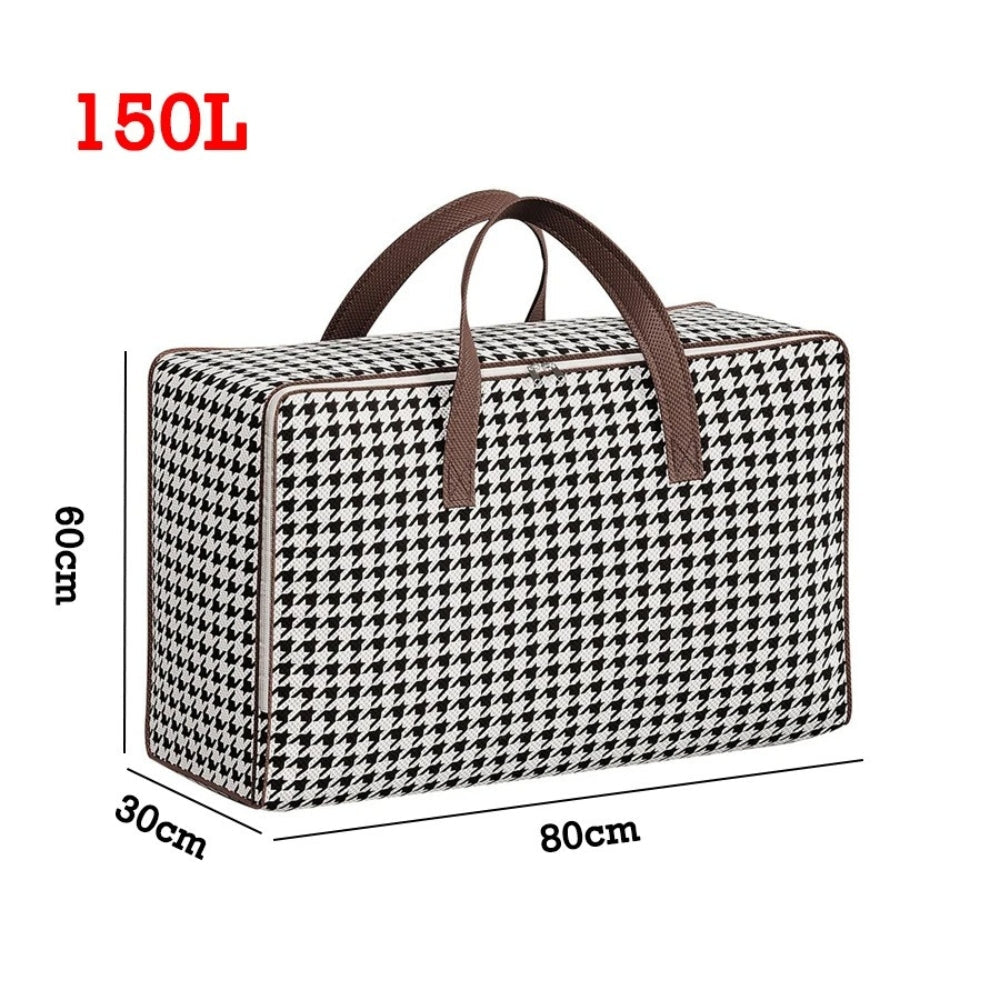 BowLift | Durable Large Capacity Houndstooth Storage Suitcase