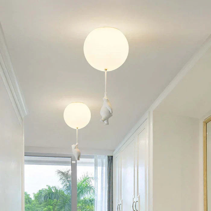 BowLift | CloudBear Kids Ceiling Light – Bear & Balloon LED Pendant Lamp for Nursery and Bedroom Decor