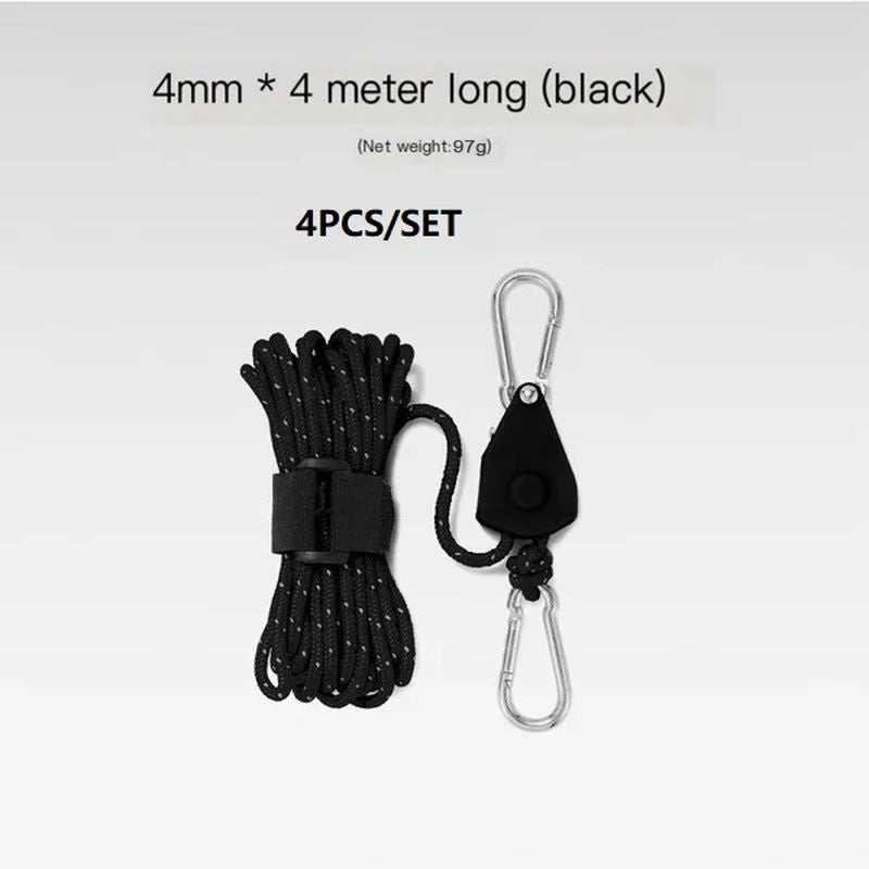 BowLift | Portable Adjustable Fix Tent High Strength Fast Release Pulley Camping Rope