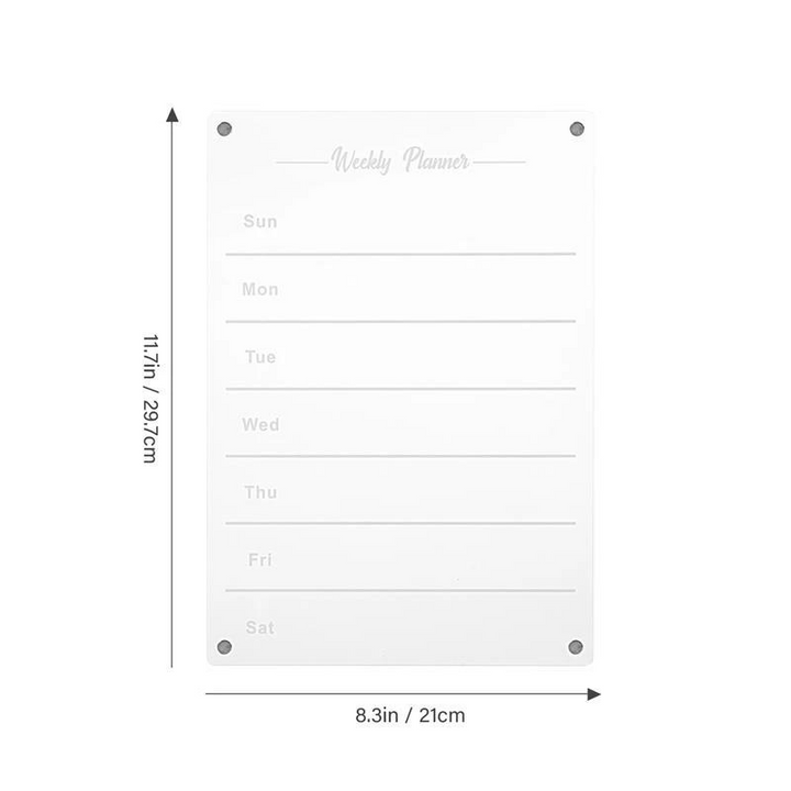 BowLift | Weekly Planner Magnetic Fridge Organizer | Vibrant Markers, Easy Wipe Clean & Ideal for Home Kitchen Management