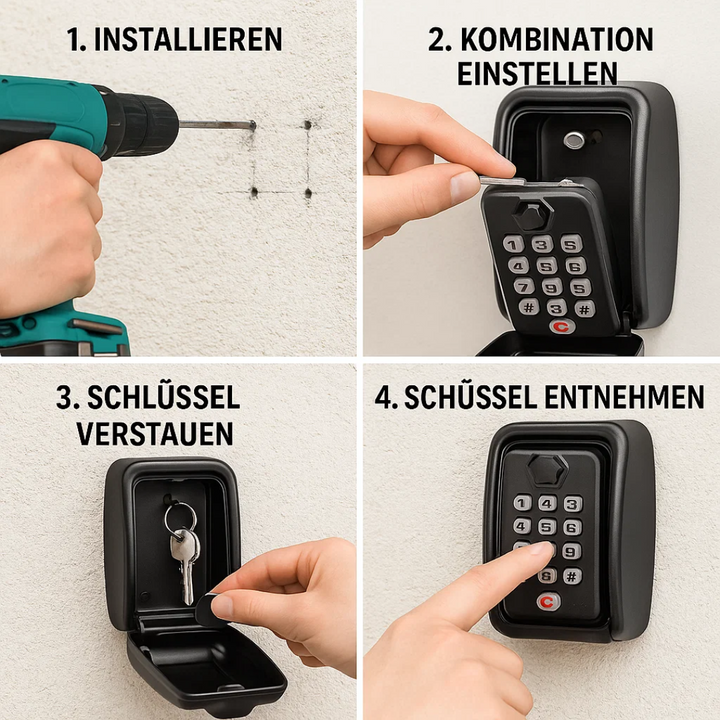 BowLift | KeyGuard Outdoor Safe – Weatherproof Wall-Mounted Key Box
