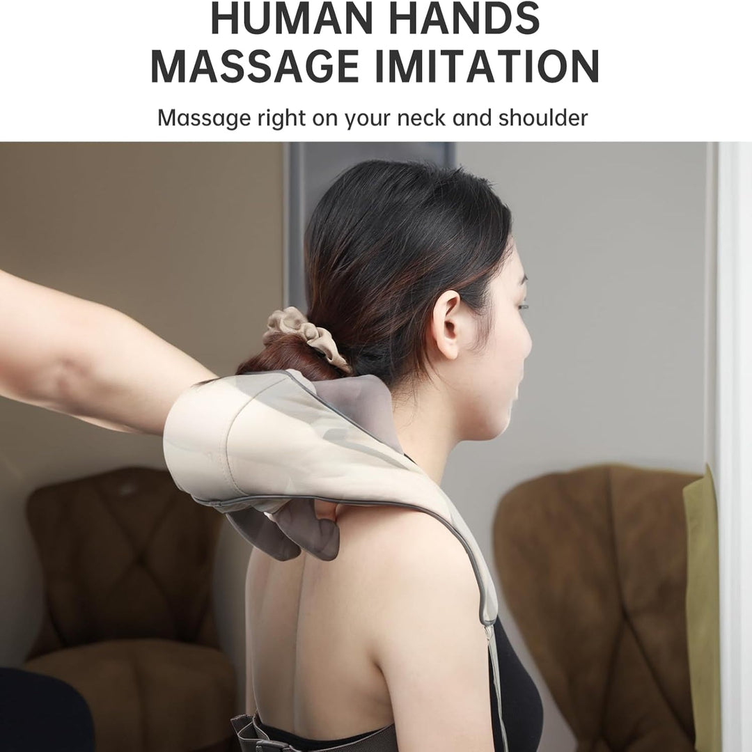BowLift | Heated Massage Chair with Back & Neck Cushion – Shiatsu Massage for Total Comfort