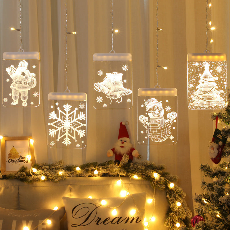 LED star light chain with USB connection