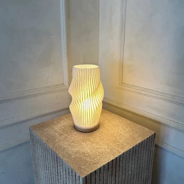BowLift | Wavecrest Table Lamp – Soft Glow Designer Lamp with Dimmable Warm & Natural White Light