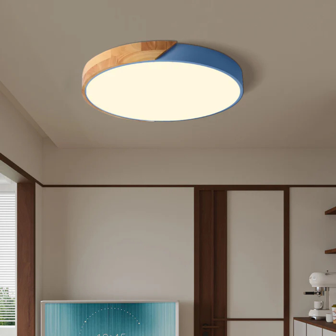 BowLift | Delos – Scandinavian Wooden LED Ceiling Light | Modern Energy-Efficient Interior Lighting