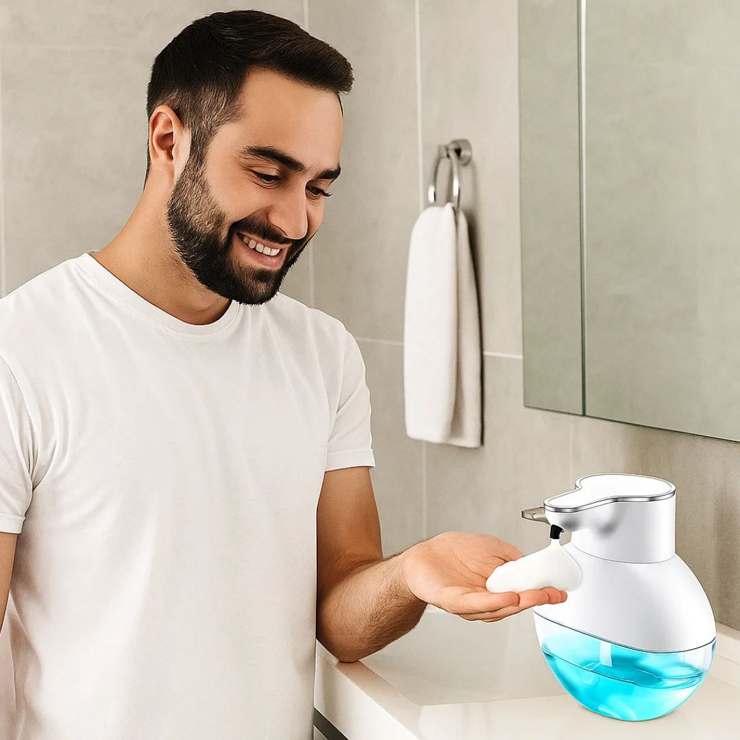PureFoam | Touchless Foam Soap Dispenser – Infrared Sensor – IPX5 Waterproof – USB Rechargeable Hygiene Bowlift