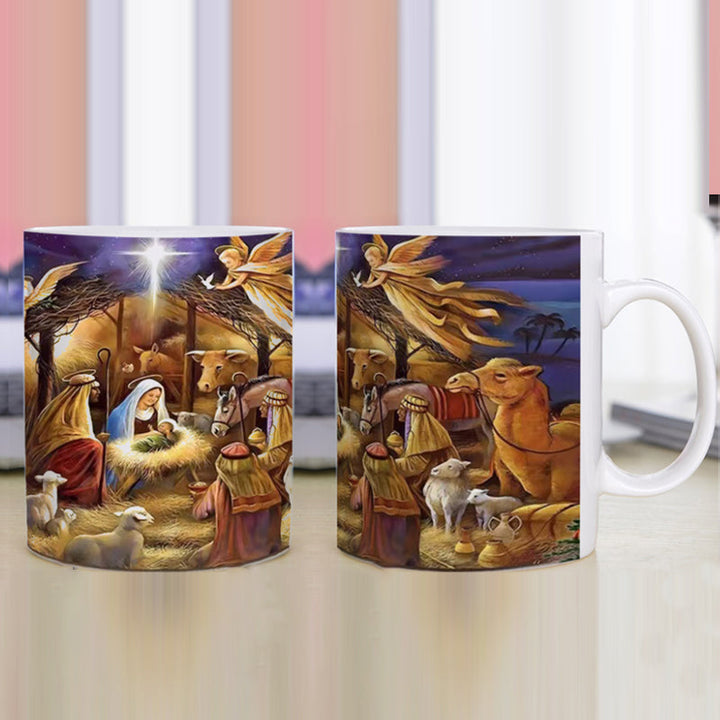 BowLift | Vintage Christmas Nativity Scene Mug