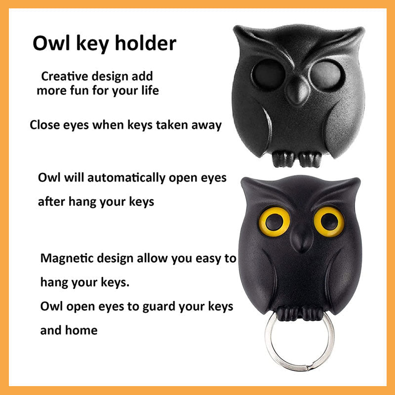 🦉The Key Guard is a Reliable Owl - Cute Night Owl Key Holder with Auto Open Close Eyes | Bowlift