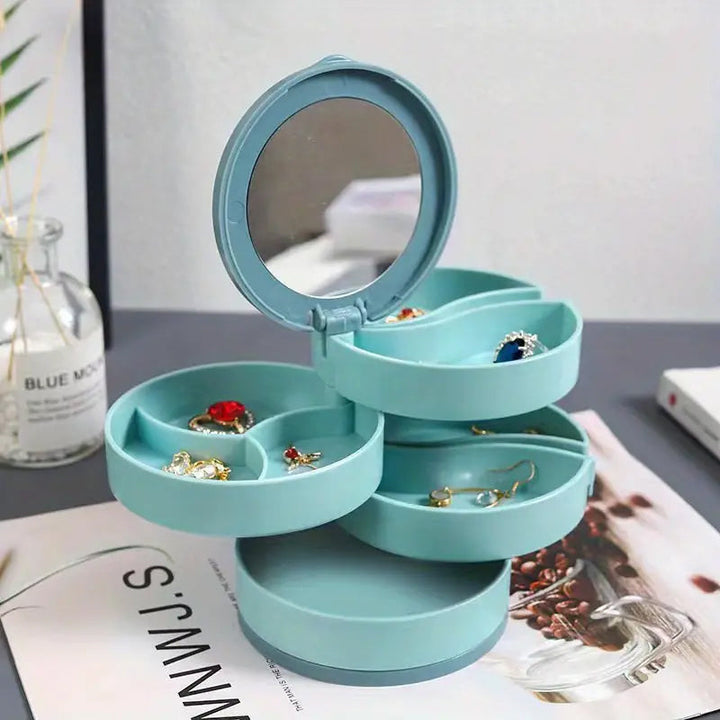 4 Layers Rotatable Jewelry Storage Box | Bowlift