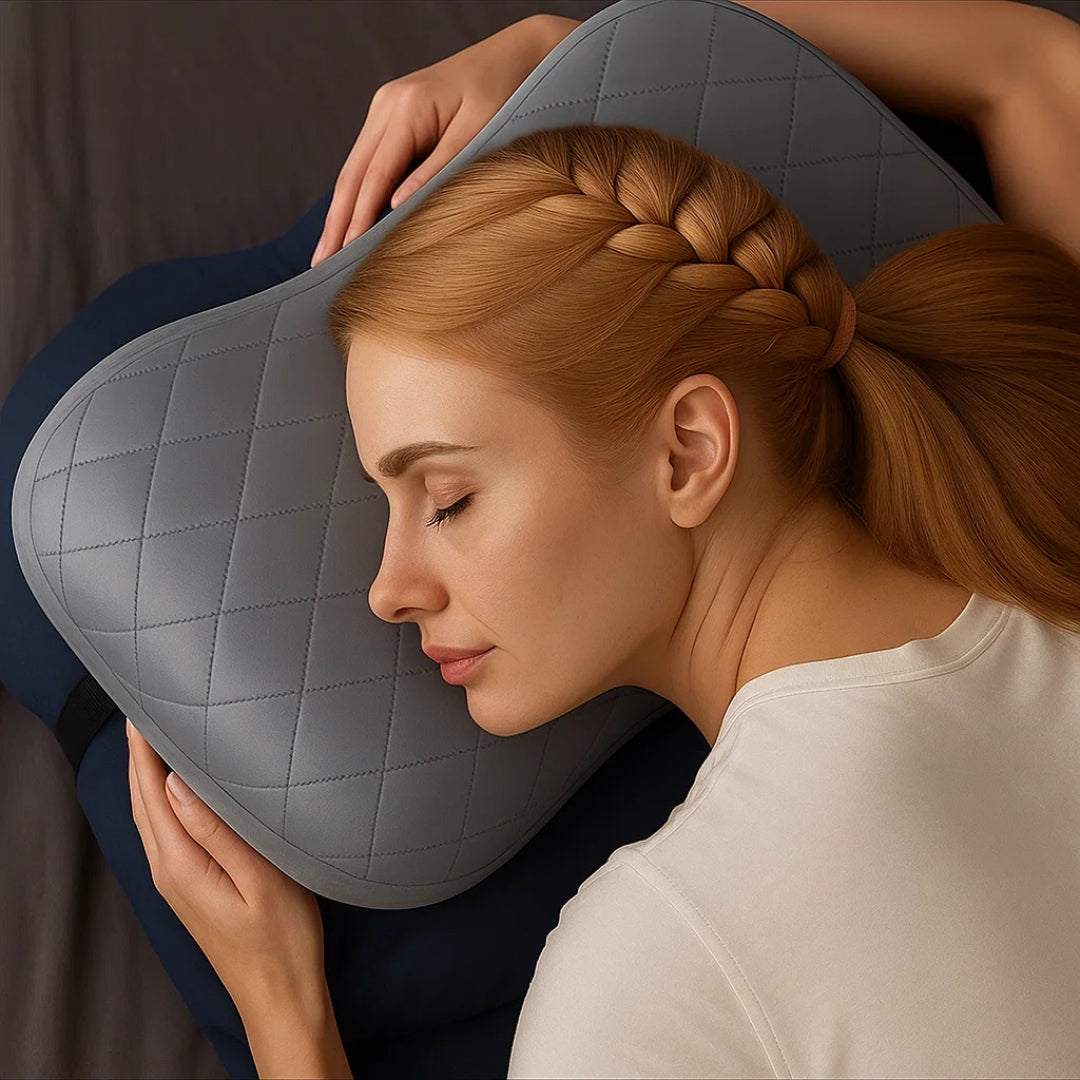 Ergonomic Neck Support – Inflatable & Lightweight – Eases Neck Pain – Compact for Flights & Train Bowlift