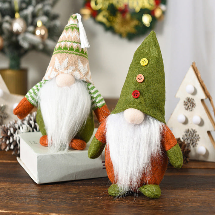 BowLift | Christmas Green Faceless Old Man Elf Figurine