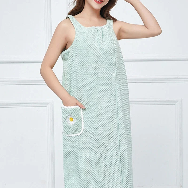 Quick Dry Absorb Water Wearable Bath Towel | Bowlift