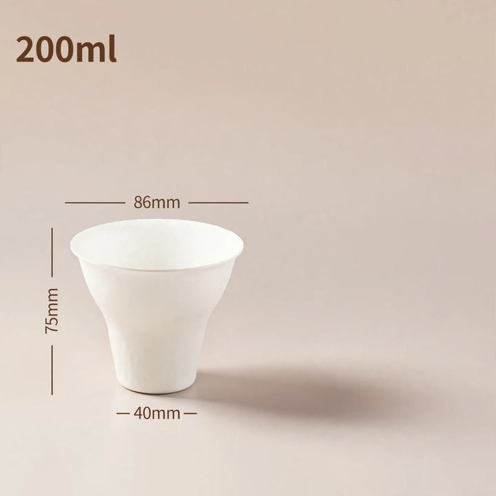 Disposable paper container, biodegradable