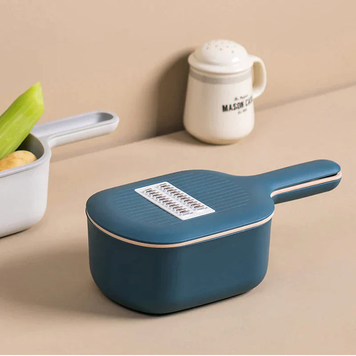 BowLift | Multifunctional Vegetable Slicer With Catchment Container – Practical Kitchen Helper For Easy Cutting, Grating & Slicing