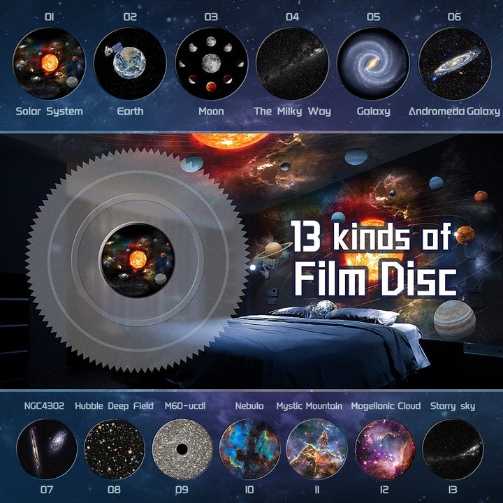 CelestiSphere 13-in-1 Planetarium Projector | 360° RotataBowlifte Star Sky and Galaxy Projector with HD Images | Bowlift