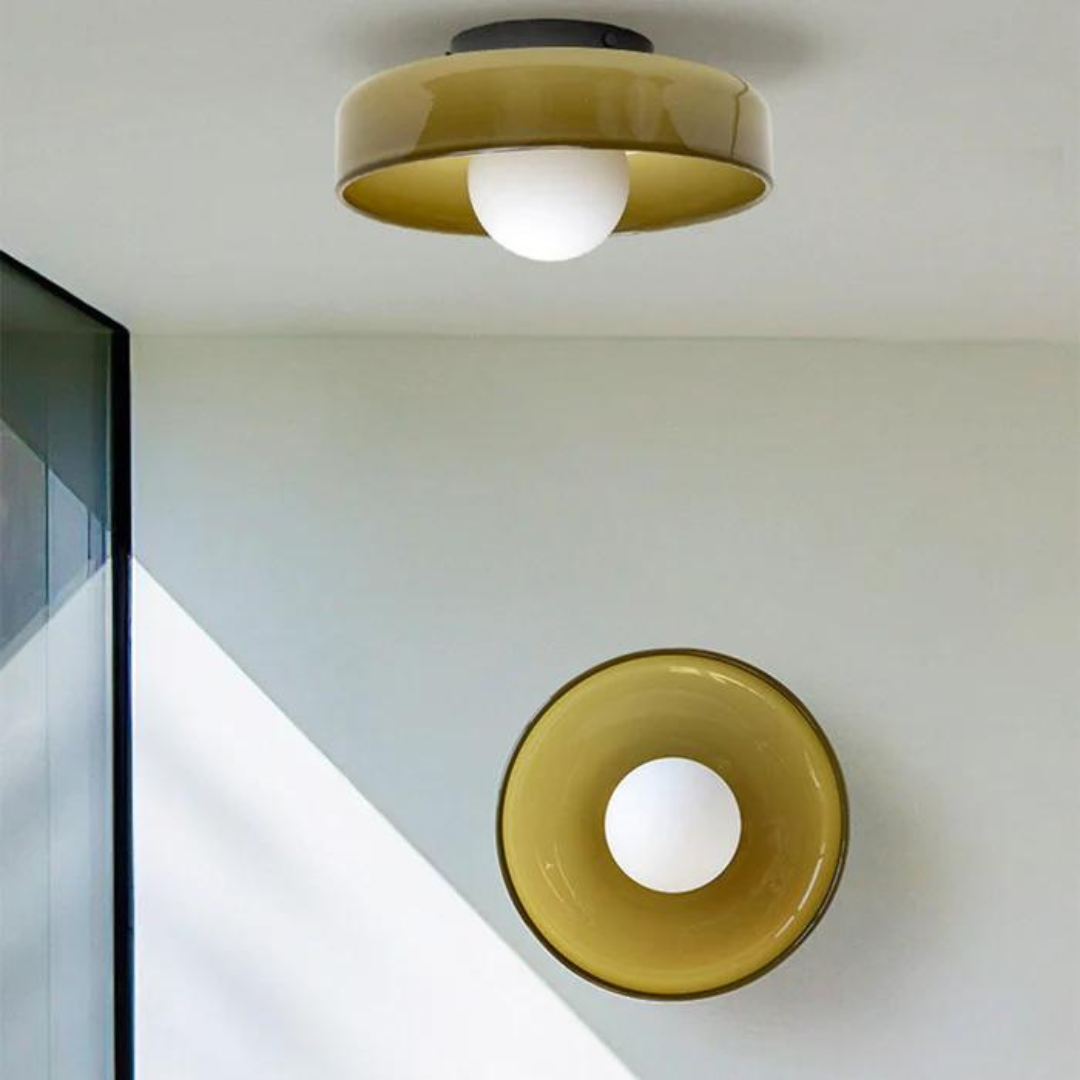 Round Ceiling Lamp with Stylish Functionality - LumiSphere | Bowlift