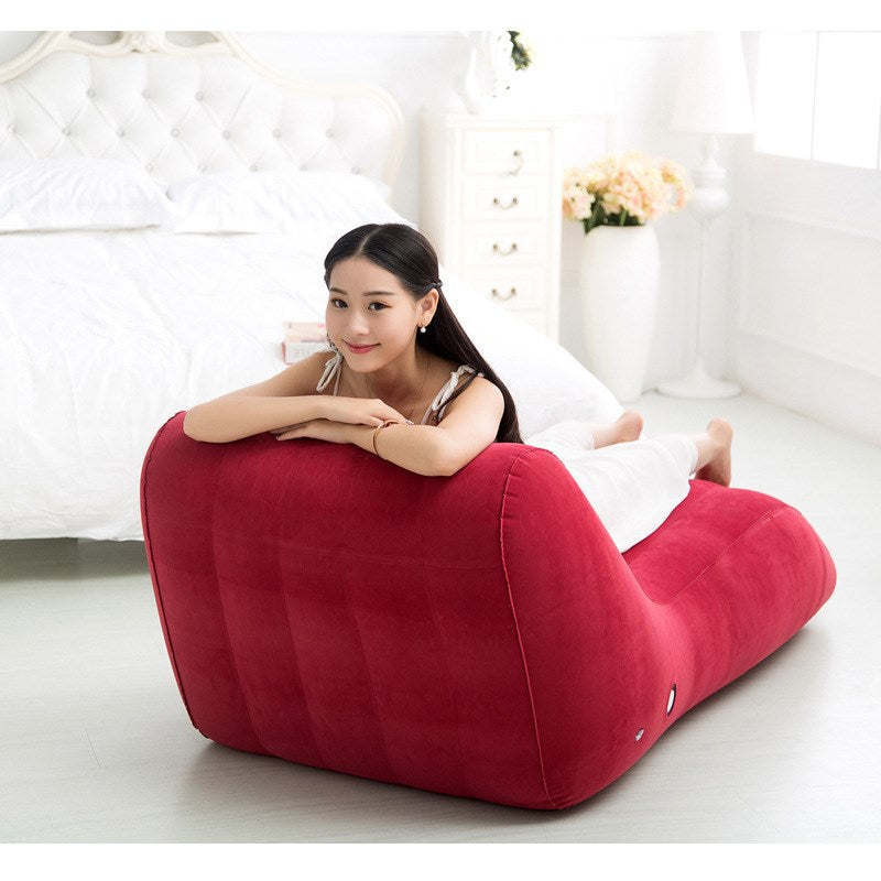 Women Comfortable Inflatable Relax Lounger with Ergonomic Back Support Bowlift