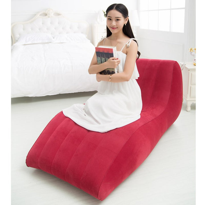 Women Comfortable Inflatable Relax Lounger with Ergonomic Back Support Bowlift