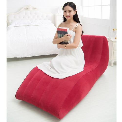 Women Comfortable Inflatable Relax Lounger with Ergonomic Back Support Bowlift