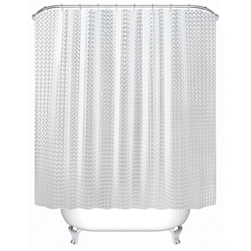 Textured Water-Repellent Shower Curtain Bowlift