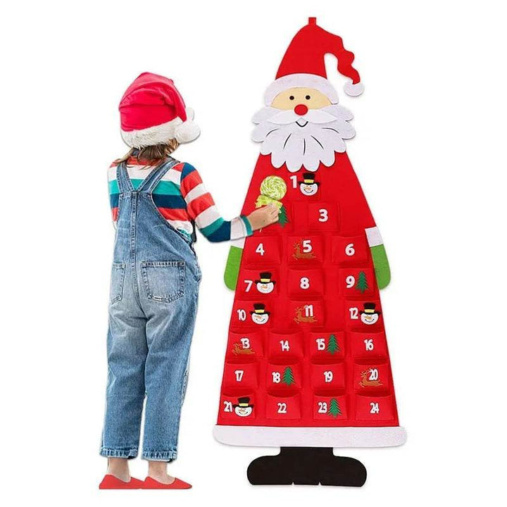 BowLift | Advent Calendar Fabric Christmas Hanging Pendant Santa Claus Felt Ornaments DIY Advent Calendars Christma Decoration Christmas