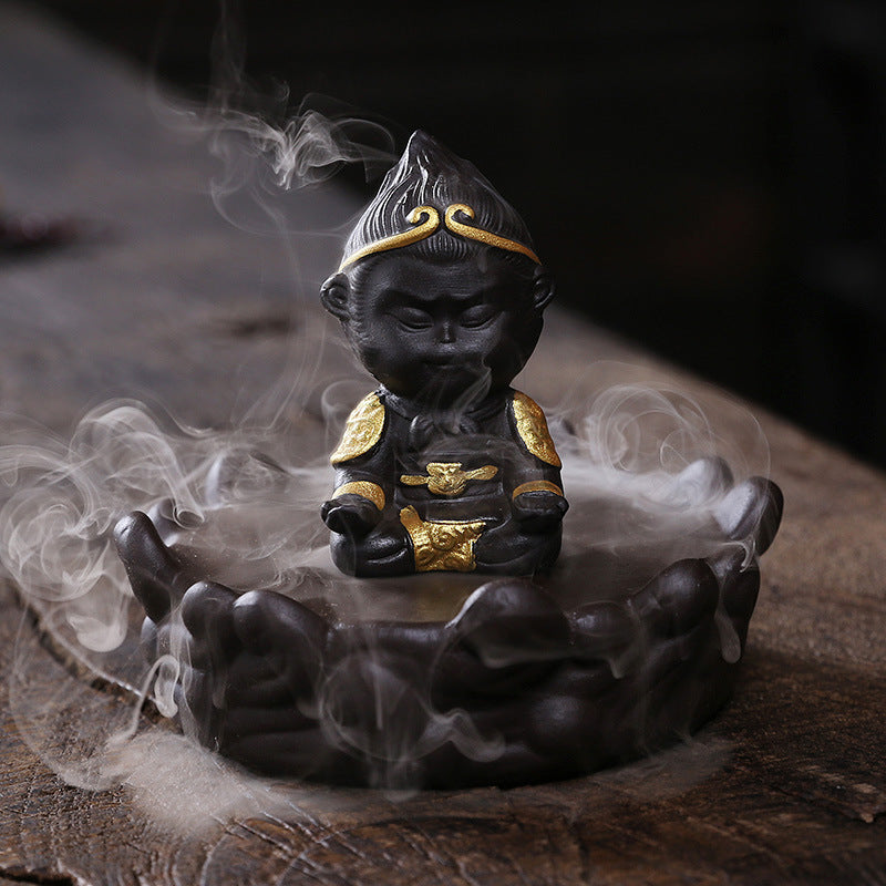 Elegant Lotus-Shaped Incense Waterfall Holder